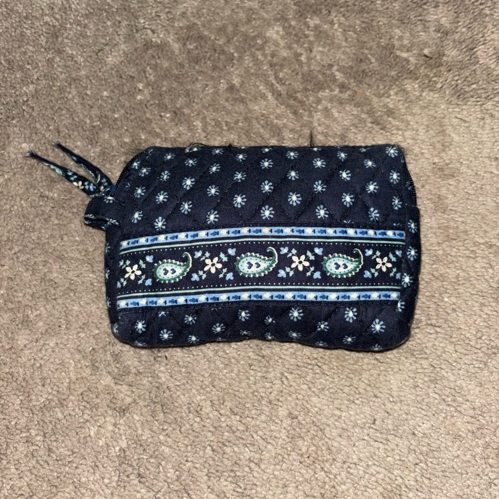 Vera Bradley Seaport Navy Makeup Bag